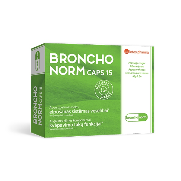 Bronchonorm Caps capsules elpceļu veselībai