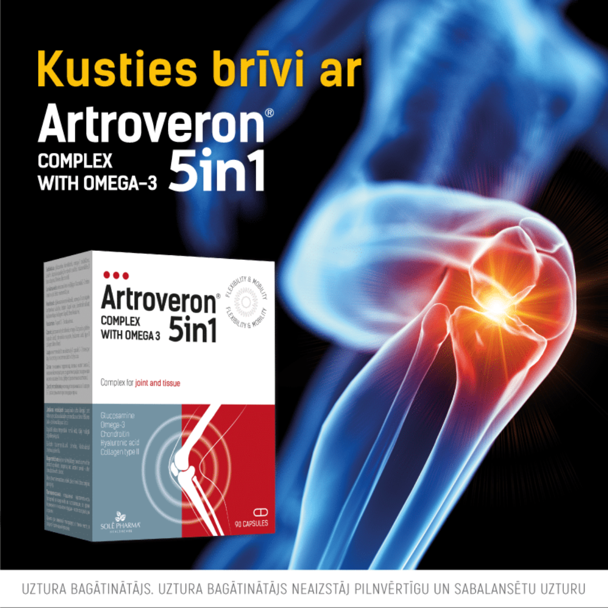 Artroveron 5 in 1 efektīvs locītavu sāpju uzveikšanai