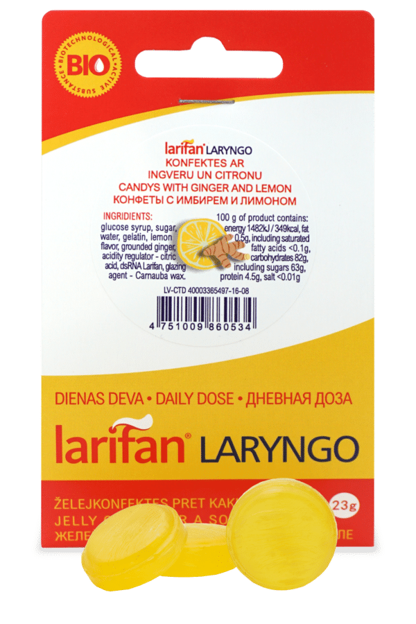 Larifan Laryngo с имбирем и лимоном