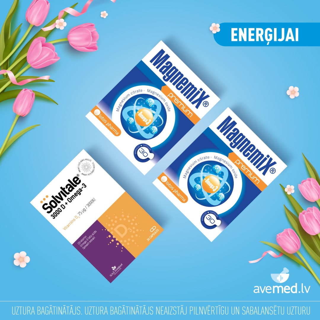 2x Magnemix Premium + Solvitale 3000 D + Omega-3